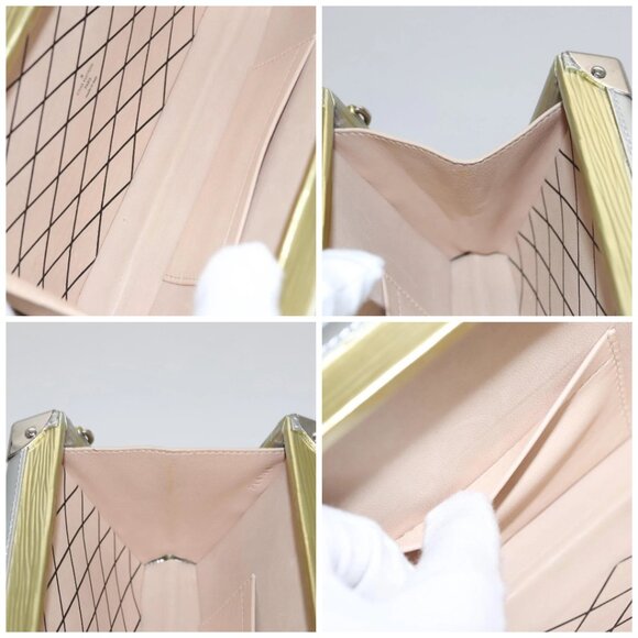 LOUIS VUITTON Epi Metallic Petite Mar Bag Silver Gold M54652 LV Auth 108234 - Picture 15 of 16